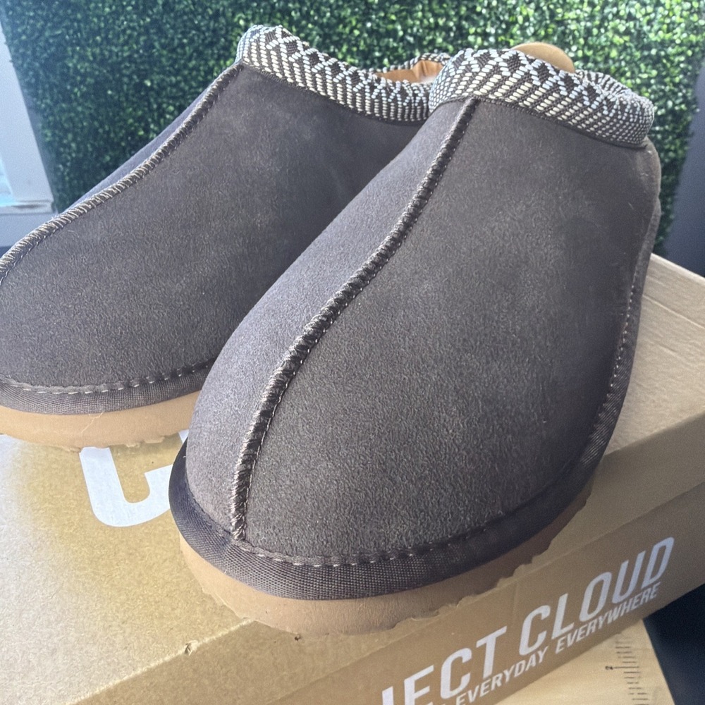 Men's Project Cloud RELAXATION Chocolate Sheepskin Lined Slippers 11.5‎ - Picture 2 of 7